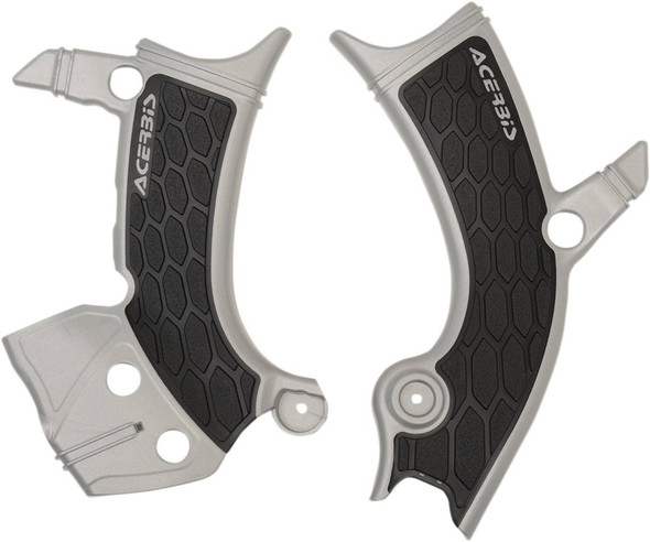 Acerbis - 2689411015 - X-Grip Frame Guards - Silver/Black - Yamaha
