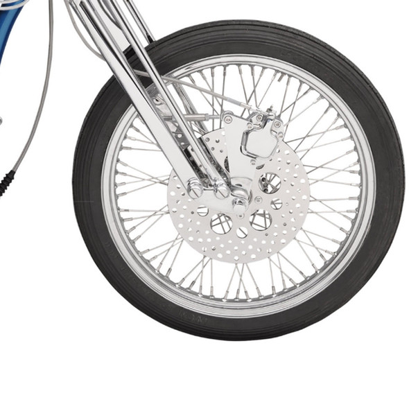 GMA - 2-Piston Front Brake Caliper fits Paughco Custom Springers W/ Single Flange Hub Wheel