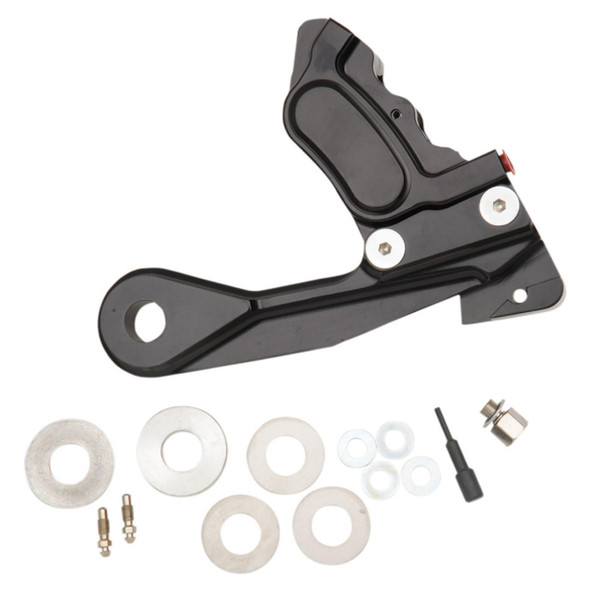  GMA - Smooth Black Rear 4-Piston Millenium Series M-Caliper fits '00-'07 Softail Models (Exc. '07 FLSTF Models) 