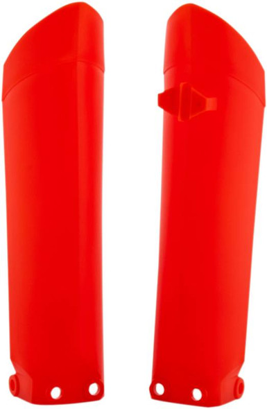 Acerbis - 2319634617 - Lower Fork Covers for Inverted Forks - Fluorescent Orange