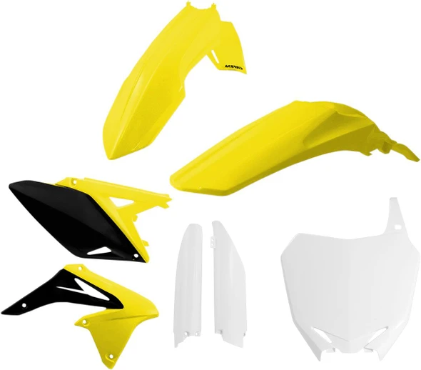 Acerbis - 2198034584 - Full Body Kit - '14-'16 OEM Yellow/White/Black - Suzuki - RMZ '10-'18