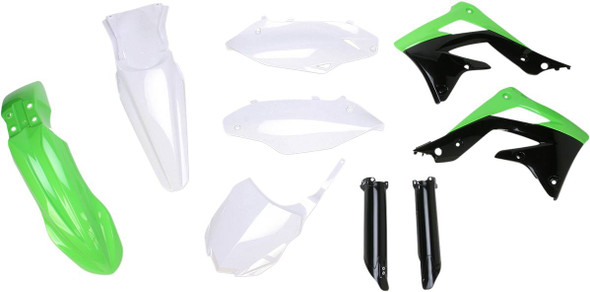 Acerbis - 2314203914 - Full Body Kit - '13-'15 OEM Green/White/Black - Kawasaki - KX '13-'15