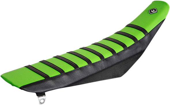 Flu Designs Inc. - 25504 - Pro Rib Seat Cover - Green/Black - KX '12-'16