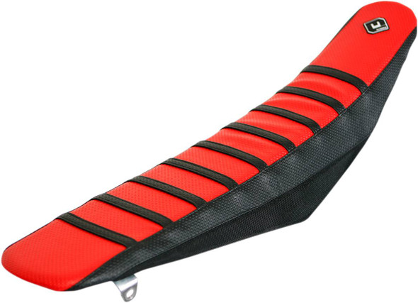 Flu Designs Inc. - 15501 - Pro Rib Seat Cover - Red/Black - CRF250 '04-'09