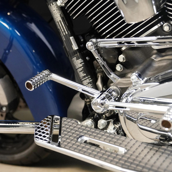  Arlen Ness - Chrome Solo Speedliner Foot Control Kit W/ Toe Shifter fits '99 & Up Touring Models 