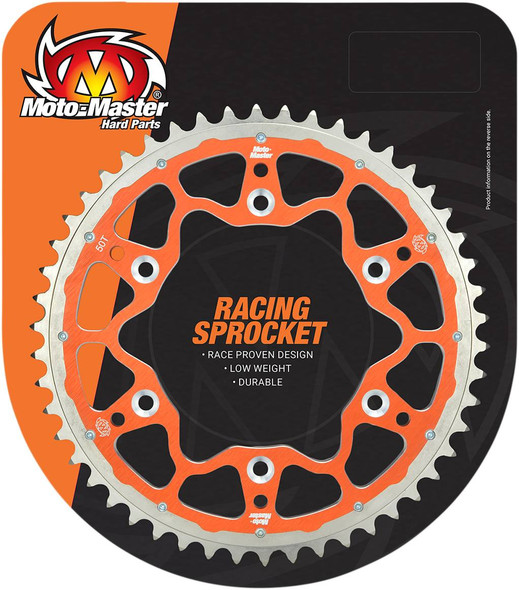 Moto-Master - 620073550 - Fusion Series Dual Ring Rear Sprocket - 50 Tooth - Orange