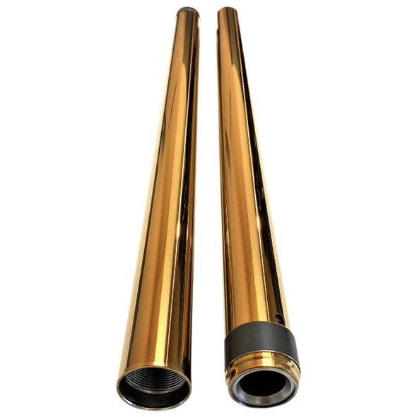 Pro-One 39MM Gold Titanium Nitrite Coated Harley Fork Tubes