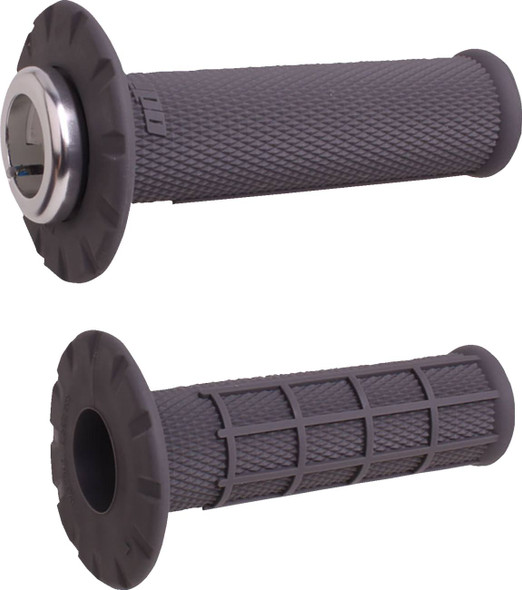 Odi - H21UHWH - Universal Lock-On Half Waffle Grips - Graphite/Silver