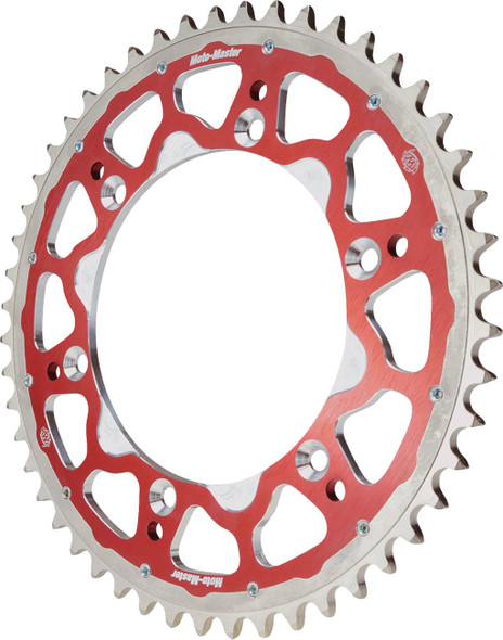 Moto-Master - 620123348 - Fusion Series Dual Ring Rear Sprocket - 48 Tooth - Red