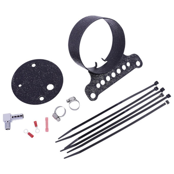 Drag Specialties - Wrinkle Black Single Gauge Bracket fits '95-'11 XL883 & '99-'05 FXD Models