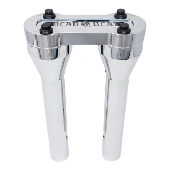 Deadbeat Customs 8" Moto Handlebar Risers fits 1" Handlebars - Chrome