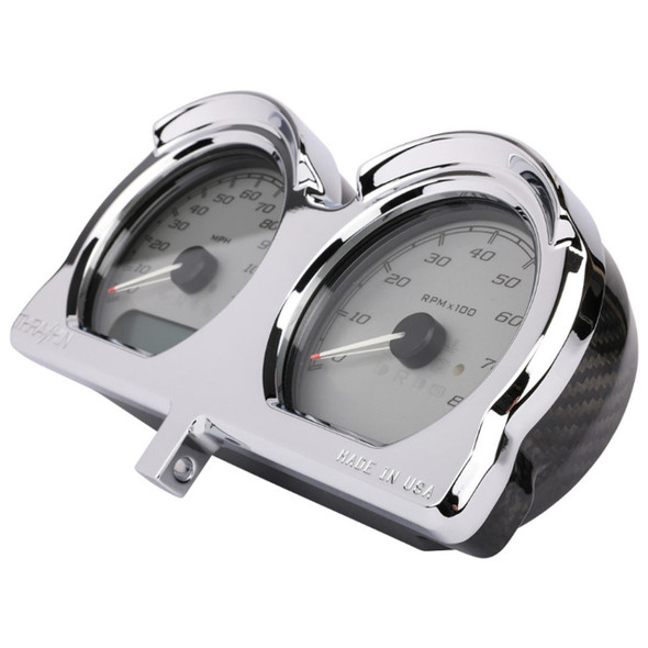 Thrashin Supply - Chrome Gauge Relocation Kit fits '14 & Up Road Glide Models