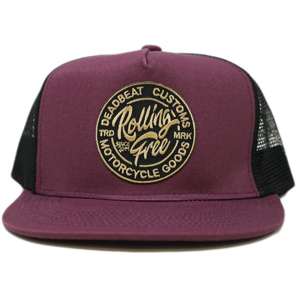 Deadbeat Customs Rolling Free Purple Snapback