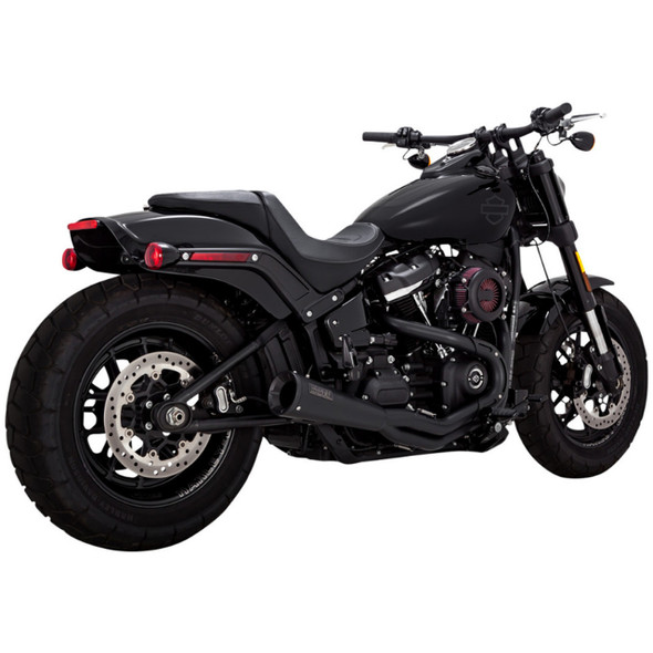 Vance and Hines - Black 2-Into-1 Upsweep Exhaust System fits '18 & Up M8 Softail Models 