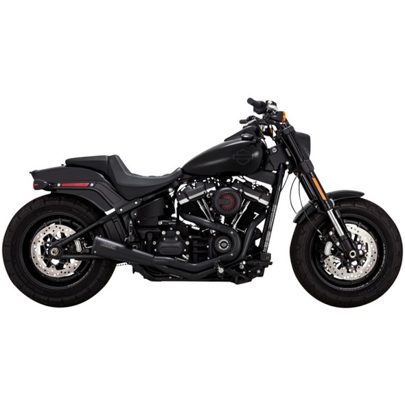  Vance and Hines - Black 2-Into-1 Upsweep Exhaust System fits '18 & Up M8 Softail Models 