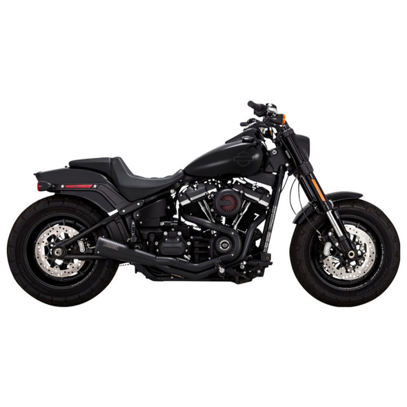 Vance & Hines - Brushed Stainless Steel 2-Into-1 Upsweep Exhaust System fits '18 & Up M8 Softail Models