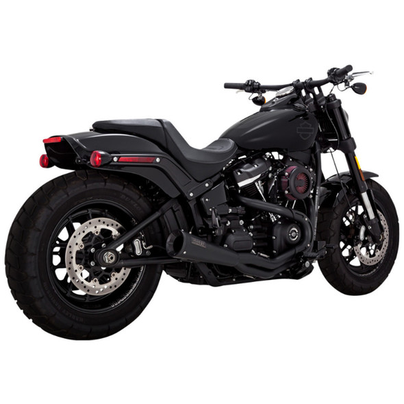 Vance & Hines - Brushed Stainless Steel 2-Into-1 Upsweep Exhaust System fits '18 & Up M8 Softail Models