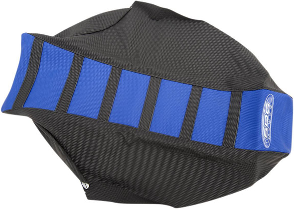 Sdg - 95945KBK - 6-Ribbed Seat Cover - Black Ribs/Blue Top/Black Sides