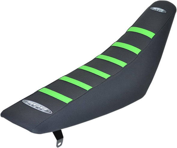 Sdg - 95915GK - 6-Ribbed Seat Cover - Green Ribs/Black Top/Black Sides