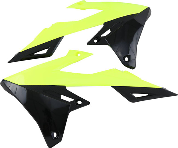 Ufo - SU04941-DFLUU - Radiator Shrouds - Black/Fluorescent Yellow