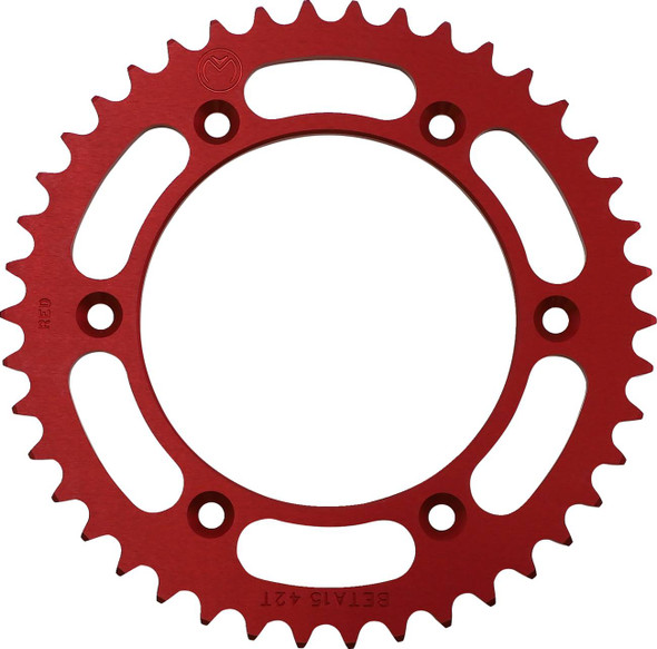 Moose Offroad - Rear Sprocket - Aluminum - 42 Tooth - Red - Beta