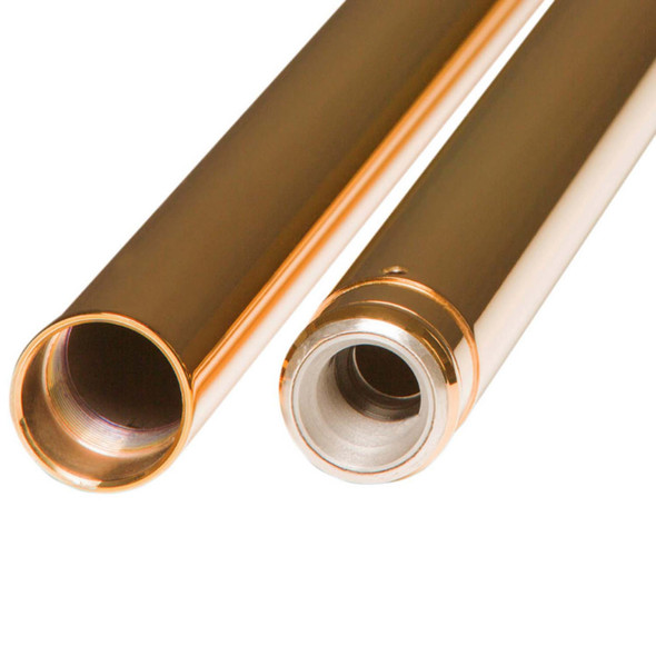  Custom Cycle Engineering - 49MM Inverted Gold TiN Coated Harley 26½" Length Fork Tubes fits '16-'21 XL1200X/1200XS Models 