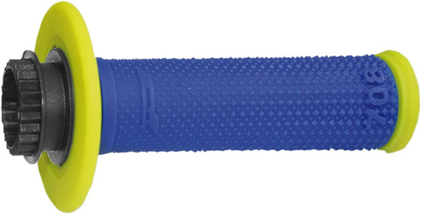 Pro Grip - PA070800GFBL - 708 Lock-On Grips - Fluorescent Yellow/Blue