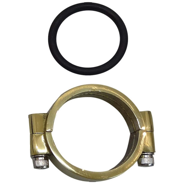 HardDrive Hard Drive - Brass Aircraft Style Intake Clamp Set fits Late '78-'85 Shovelhead & XL Models 