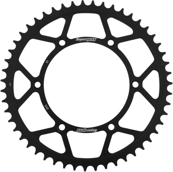 Supersprox - RFE-245-51-BLK - Steel Rear Sprocket - 51 Tooth