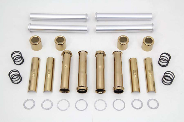 V-Twin Manufacturing V-Twin - Pushrod Cover Kit fits Harley Evo Big Twins - Gold 