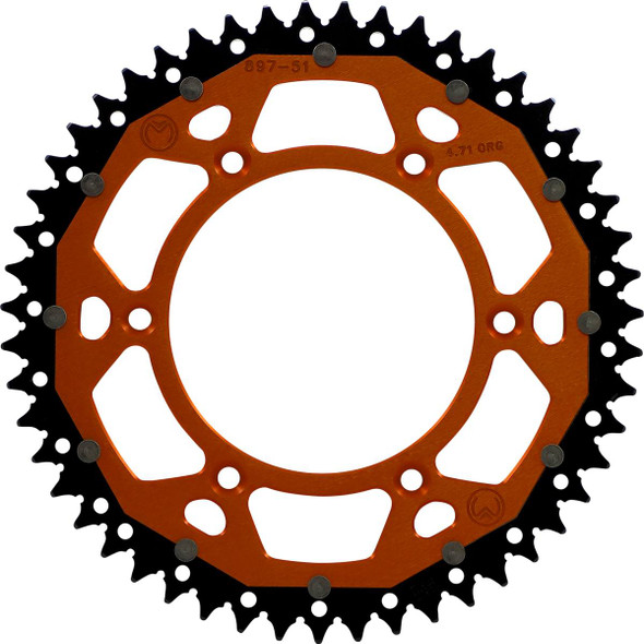Moose Offroad - Dual Sprocket - 51 Tooth - Orange - Husqvarna/Husaberg/KTM