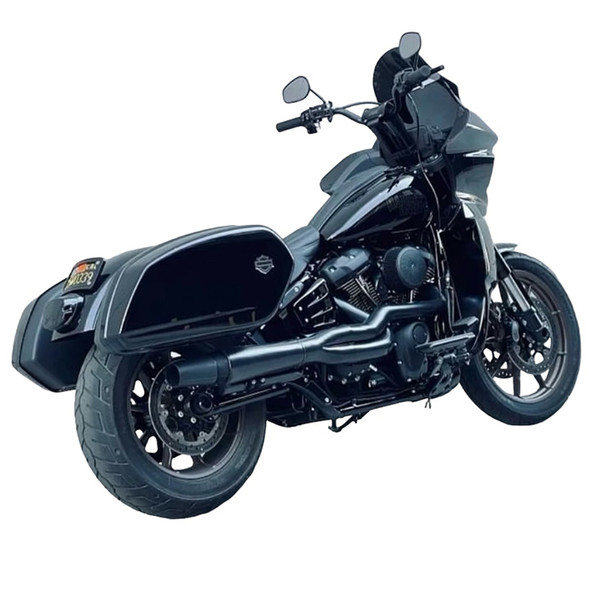 Thunderheader - Black 12mm & 18mm X-Series O2 Sensor Ports Exhaust High Pipe w/Heat Shields fits '18-'24 Softail Models