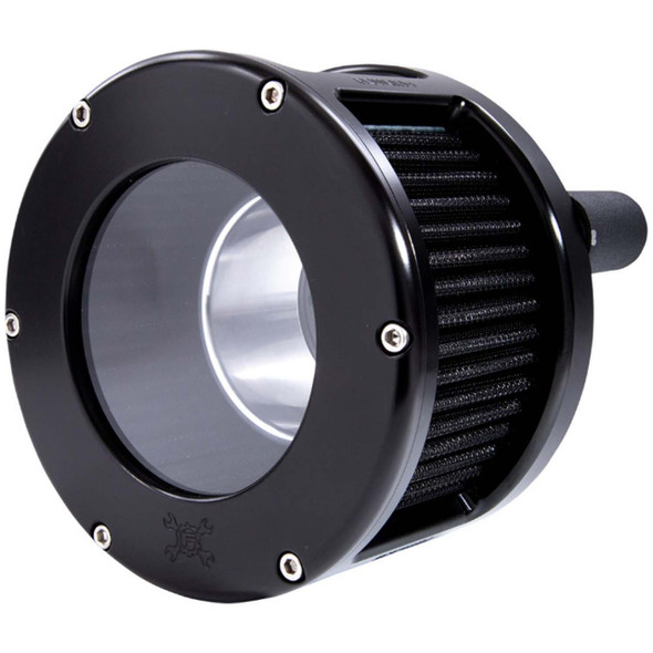  Feuling - Black/Black BA Race Series Air Cleaner Kit W/ Clear Cover fits '17 & Up Touring and '18 & Up M8 Softail Models 