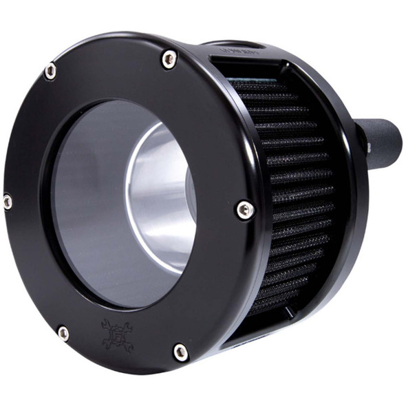  Feuling - Black/Black BA Race Series Air Cleaner Kit W/ Clear Cover fits '17-'23 Touring and '18 & Up M8 Softail Models 