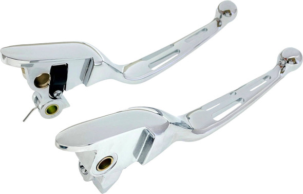 Harddrive - 053846 - 3 Slot Lever Set Chrome Flt `21-22 Cbl Clutch