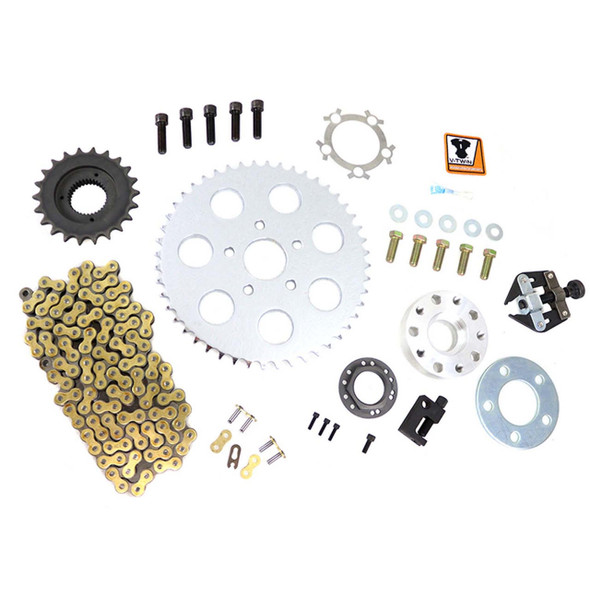 V-Twin - York FXR Rear Chain Drive Kit fits '83-'99 FXR Models - Gold Chain