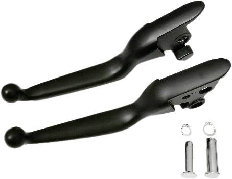 Harddrive - 053579 - Smooth Lever Set Black Softail 18-23