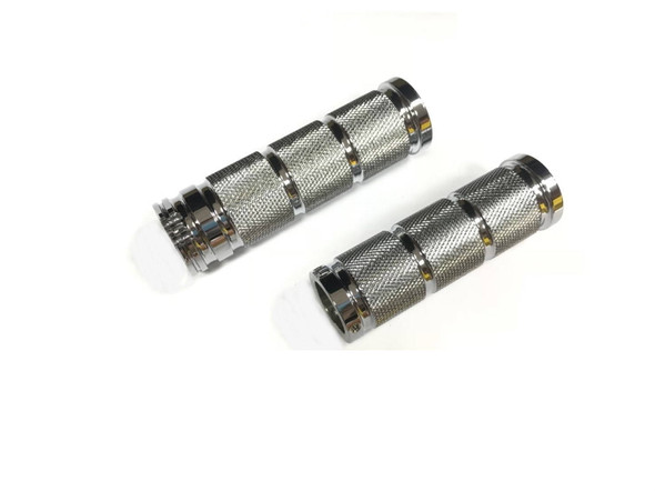 Harddrive - 353006 - Grip Set Retro Chrome Dual Cable