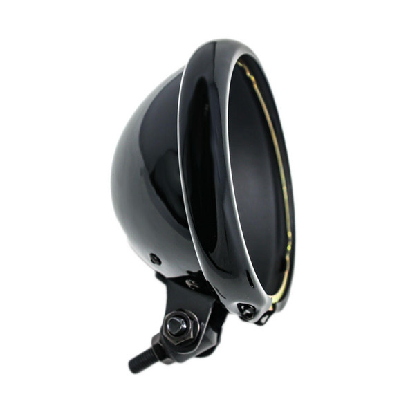  Motorcycle Supply Co. - Universal Bottom Mount 5-3/4" Headlight Bucket - Black 