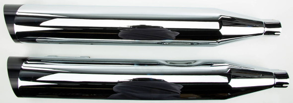 Tbr - 005-4380499D-S - Comp-S Slip-On Tc Flh/Flt Chrome W/Black Slash Endcap