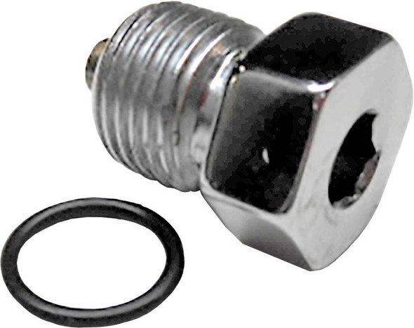 Colony Machine - 2807-1 - Trans Drain Plug Chr Oversize Big Twin 00-Up 9/16-18 Thread
