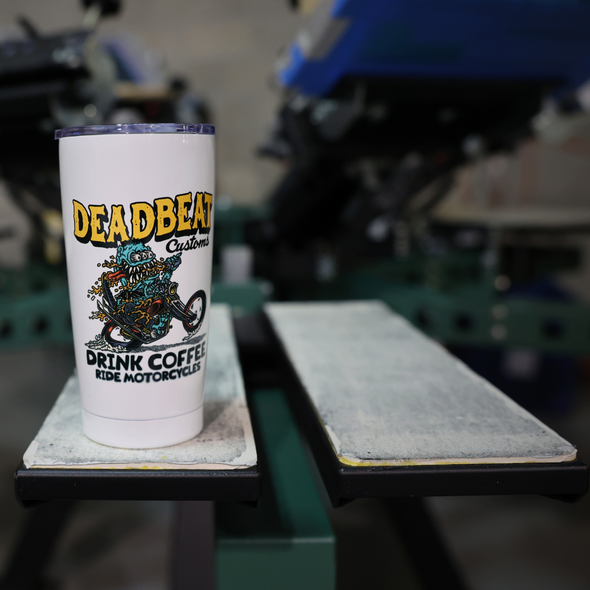 Deadbeat Customs - Ride Motorcycles Drink Coffee Stainless Travel Mug