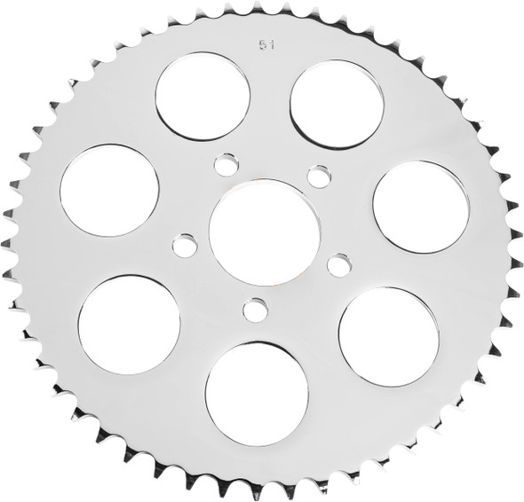 Harddrive - 201654 - Rear Sprocket 51T Chrome Big Twin 00-13