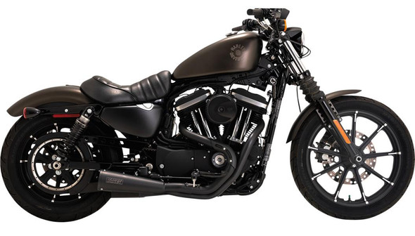 Vance & Hines - Black Stainless Steel Upsweep 2-Into-1 Exhaust - fits '04-'13 Sportster Models