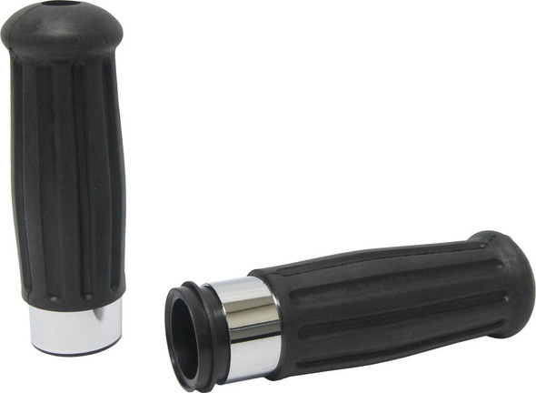 Harddrive - 72-194 - Grips Vintage Chrome Ring Throttle By Wire