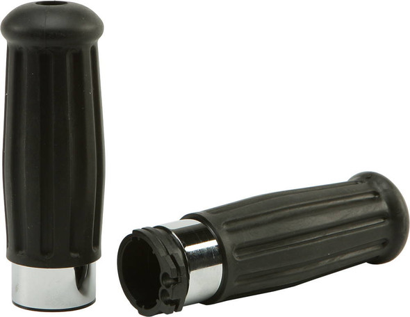 Harddrive - 72-169 - Grips Vintage Chrome Ring 73-95 Cable Throttle