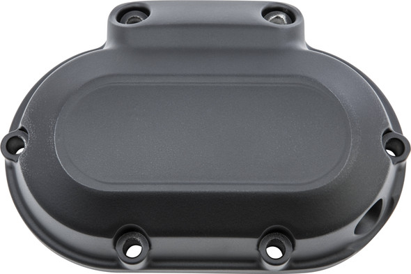 Harddrive - 302227 - Trans Side Cover Flat Black 6 Twin Cam 07-17 & Dyna 06