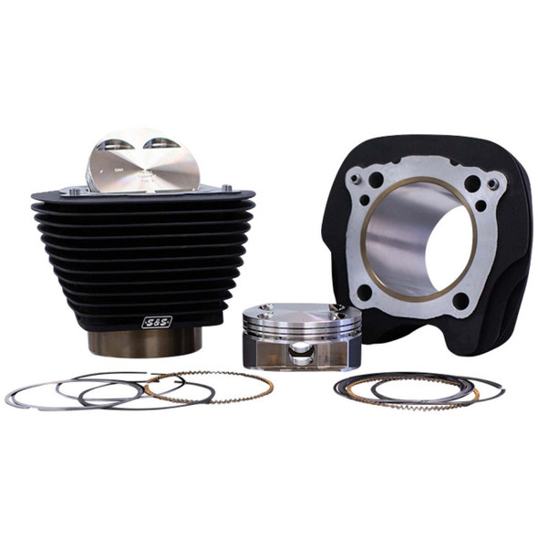  S&S Cycle - Black 4.5" Stroke 132" Big Bore Cylinder & Piston Kit fits '17 & Up M8 Engines 