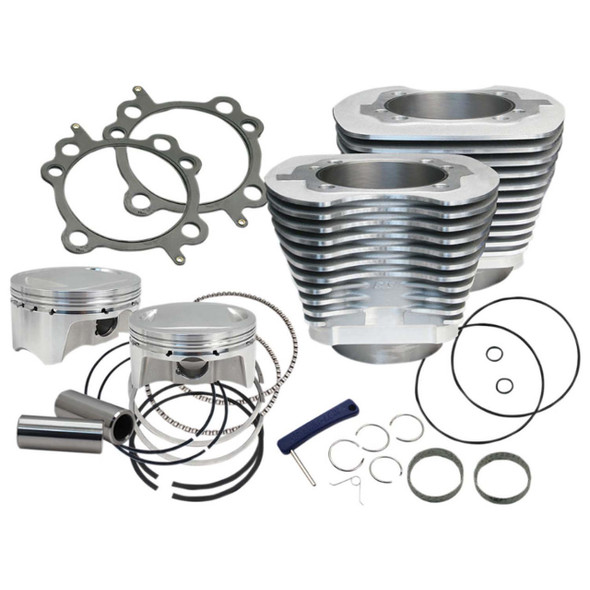  S&S Cycle - Silver 100" Bolt-In Sidewinder® 4" Big Bore Kit fits '99-'06 Twin Cam Engines 