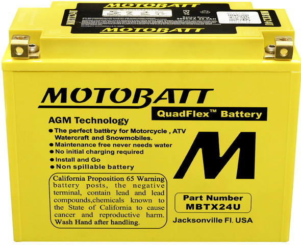 Motobatt - MBTX24U - Battery Mbtx24U Sealed Factory Activated
